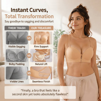 Women's Seamless Front Buckle Push Up Bra