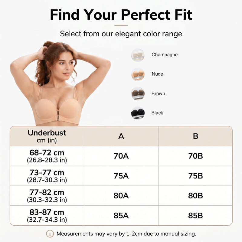 Women's Seamless Front Buckle Push Up Bra