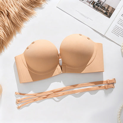 Women's Seamless Front Buckle Push Up Bra