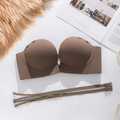 Women's Seamless Front Buckle Push Up Bra
