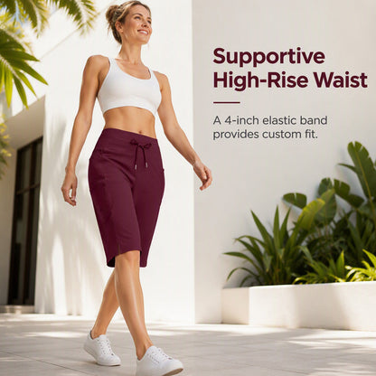 Women's Casual Drawstring Knee-Length Capri Pants