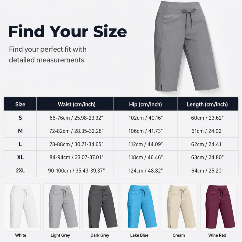 Women's Casual Drawstring Knee-Length Capri Pants
