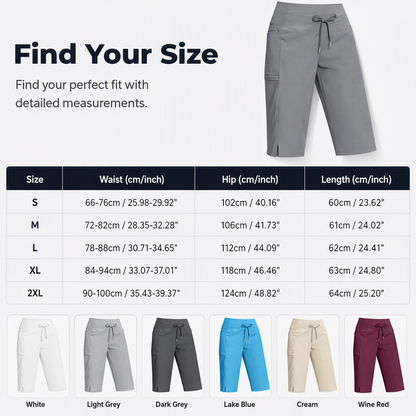 Women's Casual Drawstring Knee-Length Capri Pants