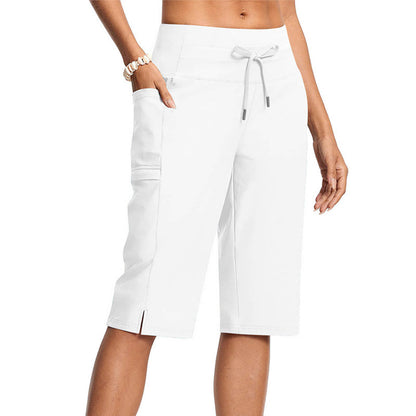 Women's Casual Drawstring Knee-Length Capri Pants