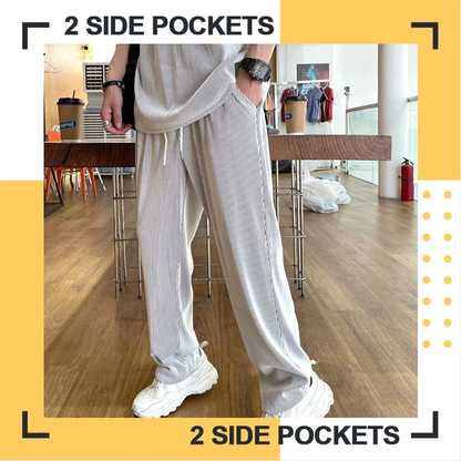 Ensemble 2 pièces à manches longues à la mode lâche pour hommes （50% de réduction）