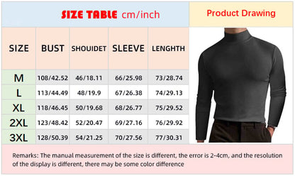 🔥Hot Sale $19.99🔥Mens High Neck Slim Fit Long Sleeve T-shirt（50% OFF）