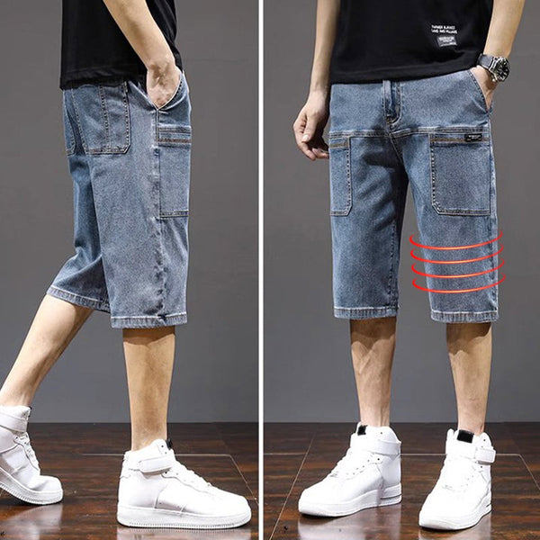 Summer Men's Breathable Jeans aiyoumoi