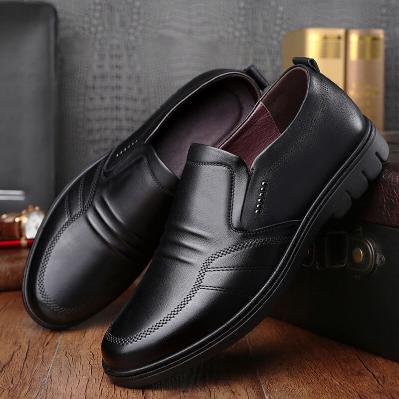 Soft Leather Antislip Men's Business Shoes aiyoumoi