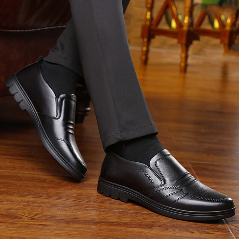 Soft Leather Antislip Men's Business Shoes aiyoumoi