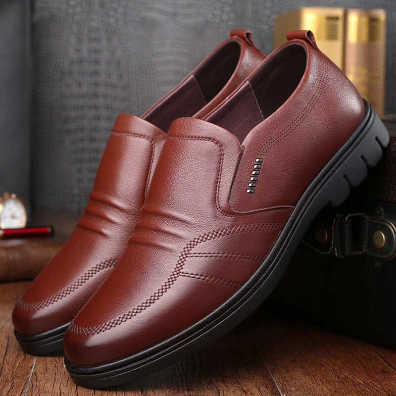 Soft Leather Antislip Men's Business Shoes aiyoumoi