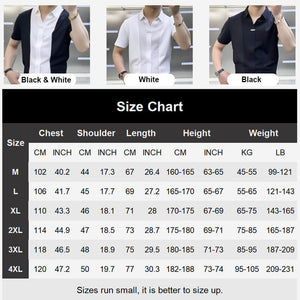 Men’s Summer Business Casual Patchwork Shirt