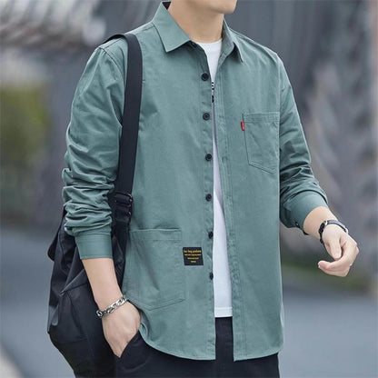 Men's Casual Pure Cotton Long Sleeve Shirt（50% OFF）
