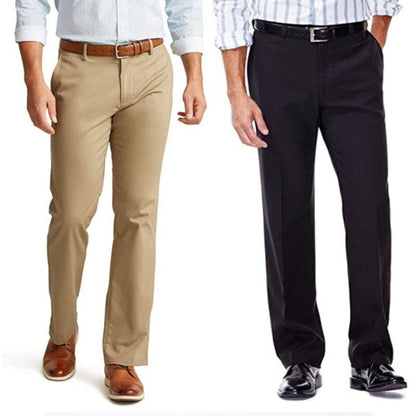 Pantalons classiques de High Stretch Men （49% de réduction）