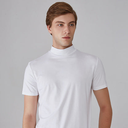 Men's High Neck Slim Fit T-shirt（50% OFF）