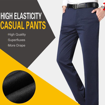 Pantalons classiques de High Stretch Men （49% de réduction）