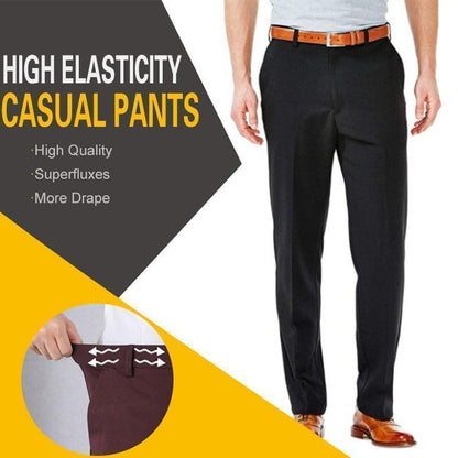 Pantalons classiques de High Stretch Men （49% de réduction）