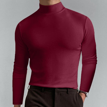 🔥Hot Sale $19.99🔥Mens High Neck Slim Fit Long Sleeve T-shirt（50% OFF）
