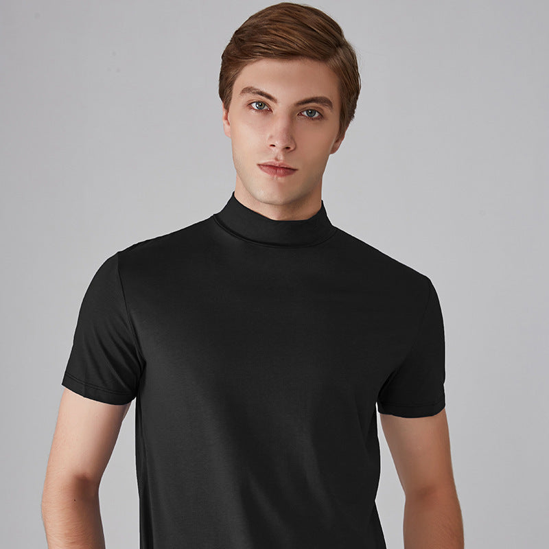 Men's High Neck Slim Fit T-shirt（50% OFF）