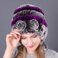 Pousbo® Women's Warm Rex Rabbit Fur Cap