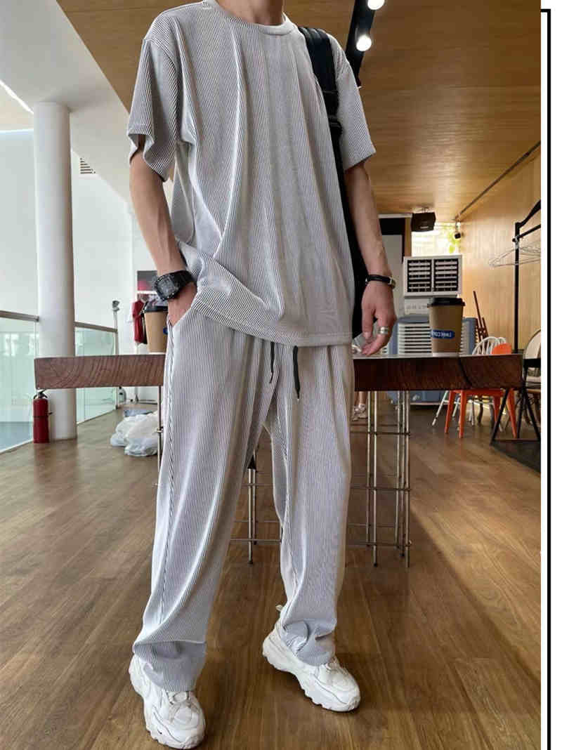 Ensemble 2 pièces à manches longues à la mode lâche pour hommes （50% de réduction）