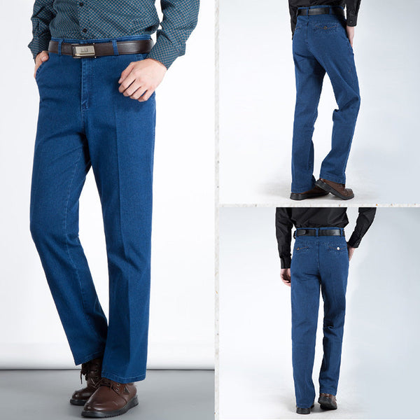 Men’s High Waist Straight Fit Jeans（50% OFF） – aiyoumoi