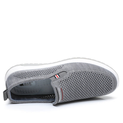 Summer Flying Woven Breathable Mesh Shoes-Stirrups Soft Bottom Non-Slip
