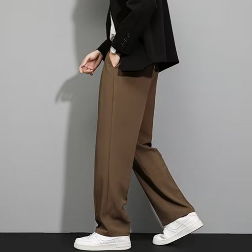 Spring Summer Ice Silk Straight Leg Pants