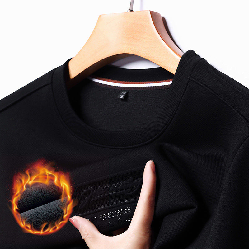 [Best Gift For Him] Men's Winter Faux Fleece Lined Thickened Warm Sweatshirt