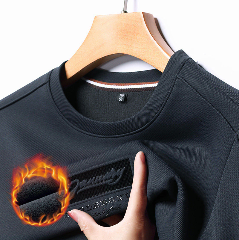 [Best Gift For Him] Men's Winter Faux Fleece Lined Thickened Warm Sweatshirt