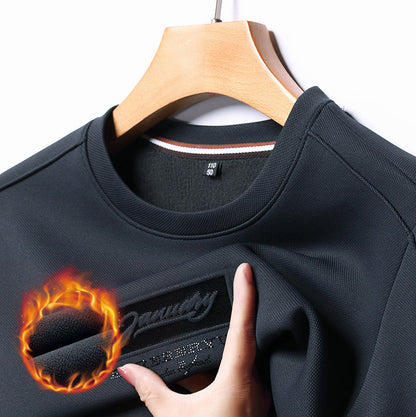 [Best Gift For Him] Men's Winter Faux Fleece Lined Thickened Warm Sweatshirt