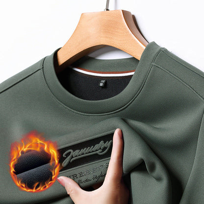 [Best Gift For Him] Men's Winter Faux Fleece Lined Thickened Warm Sweatshirt