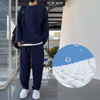 Ensemble 2 pièces à manches longues à la mode lâche pour hommes （50% de réduction）
