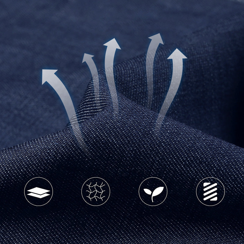 Jeans à taille droite haute taille pour hommes （50% de réduction）