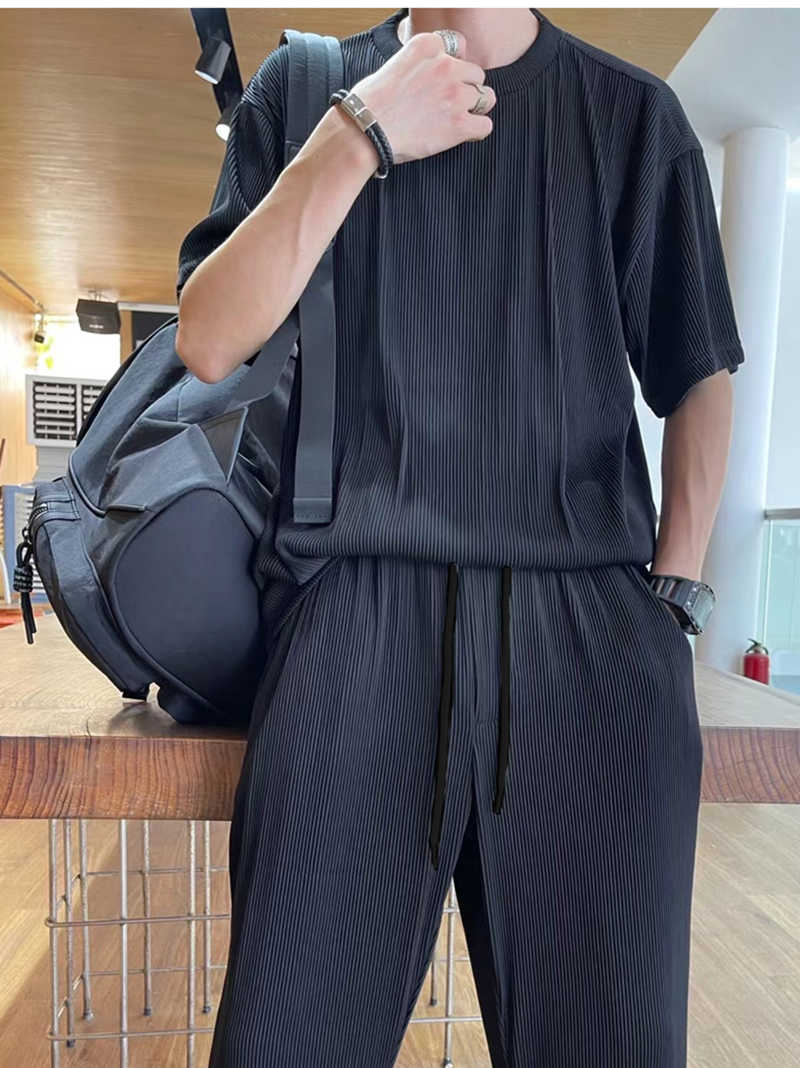 Ensemble 2 pièces à manches longues à la mode lâche pour hommes （50% de réduction）
