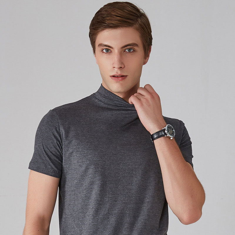 Men's High Neck Slim Fit T-shirt（50% OFF）