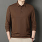 Men's Solid Long Sleeve T-Shirt with Lapel（50% OFF）