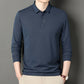 Men's Solid Long Sleeve T-Shirt with Lapel（50% OFF）