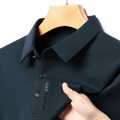 Men's Solid Long Sleeve T-Shirt with Lapel（50% OFF）