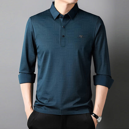 Men's Long Sleeve Wrinkle Free Casual Shirt（50% OFF）