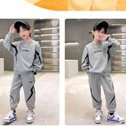 [Best Gift For Him] Boys' Sports Sweatshirt Two-Piece Set（50% OFF）