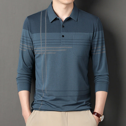 Perfect Gift🎁Men's Long Sleeve Striped Lapel Shirt（50% OFF）