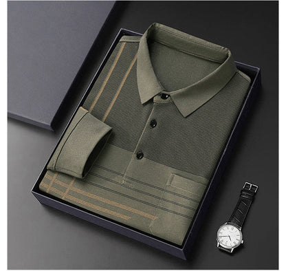 Perfect Gift🎁Men's Long Sleeve Striped Lapel Shirt（50% OFF）