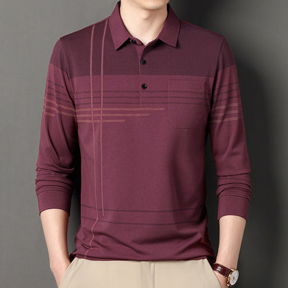 Perfect Gift🎁Men's Long Sleeve Striped Lapel Shirt（50% OFF）