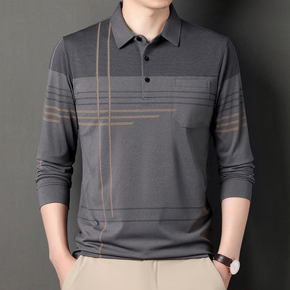 Perfect Gift🎁Men's Long Sleeve Striped Lapel Shirt（50% OFF）