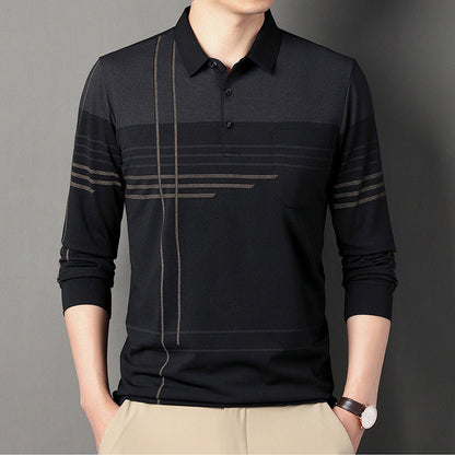 Perfect Gift🎁Men's Long Sleeve Striped Lapel Shirt（50% OFF）