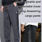 Ideal gift - Men's versatile and comfortable loose-fitting drawstring cargo pants