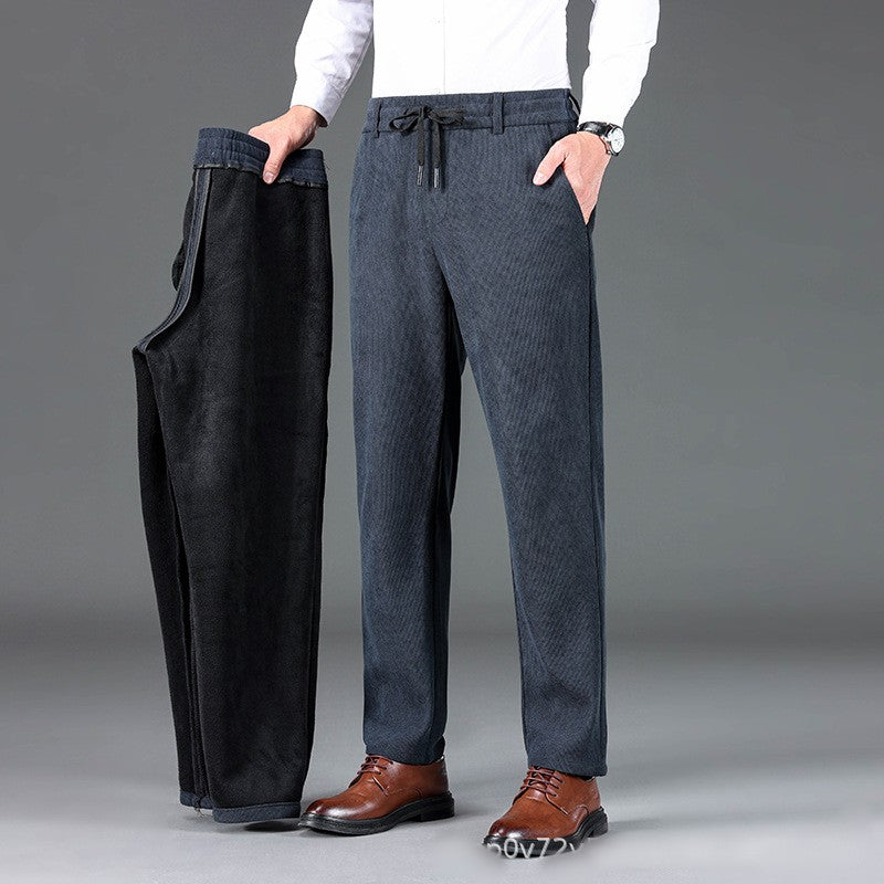 Pantalon consécutif décontracté en velours côtelé （50% de réduction）