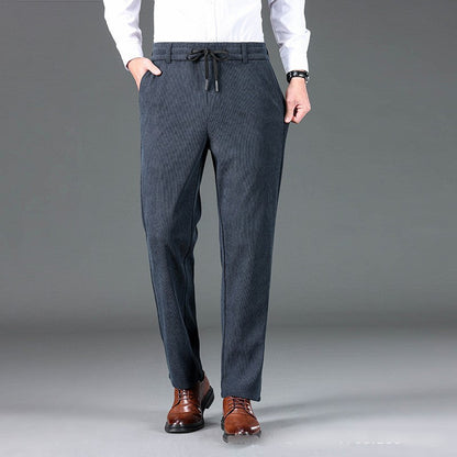 Pantalon consécutif décontracté en velours côtelé （50% de réduction）