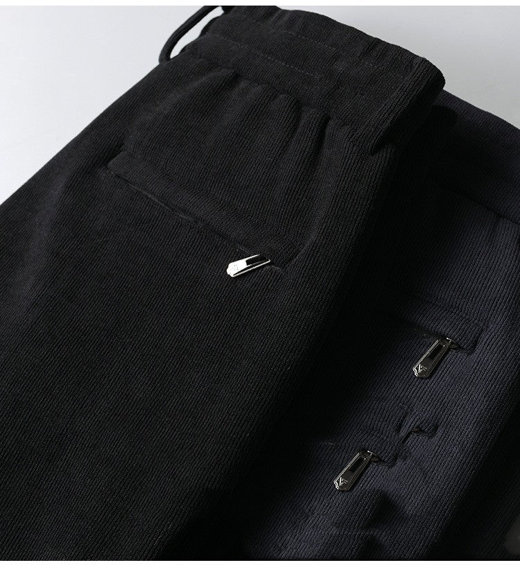 Pantalon consécutif décontracté en velours côtelé （50% de réduction）