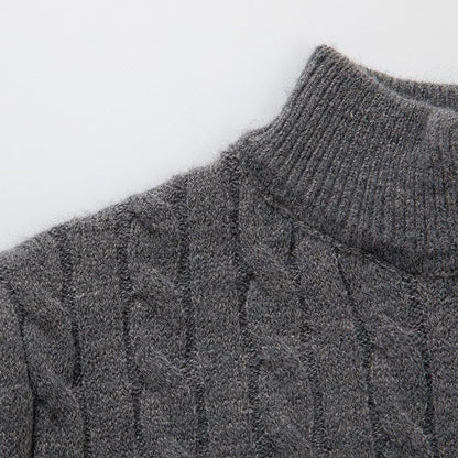 Men's Ribbed Half Zipper Closure Knit Shirt（50% OFF）